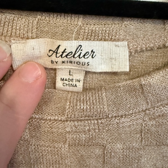 Checkered Tan Crop Top - Picture 2 of 4